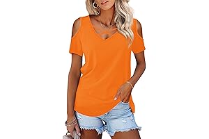 Womens Summer Shirts: Fabulous Criss-Cross Cold Shoulder Top