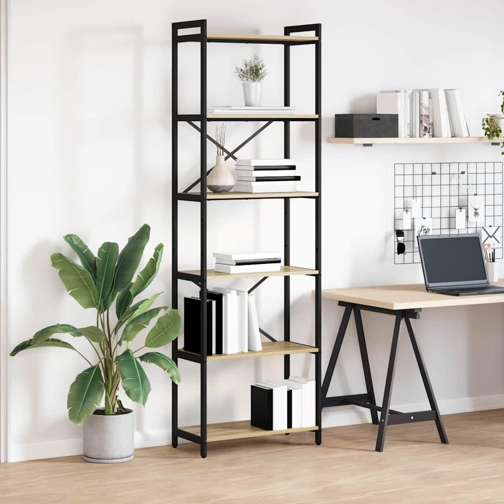 Generisch Bücherregal Sonoma-Eiche 60 x 30 x 189,5 cm Holzwerkstoff,Möbel,Regalsysteme,Bücherregale Bücherschränke-868378