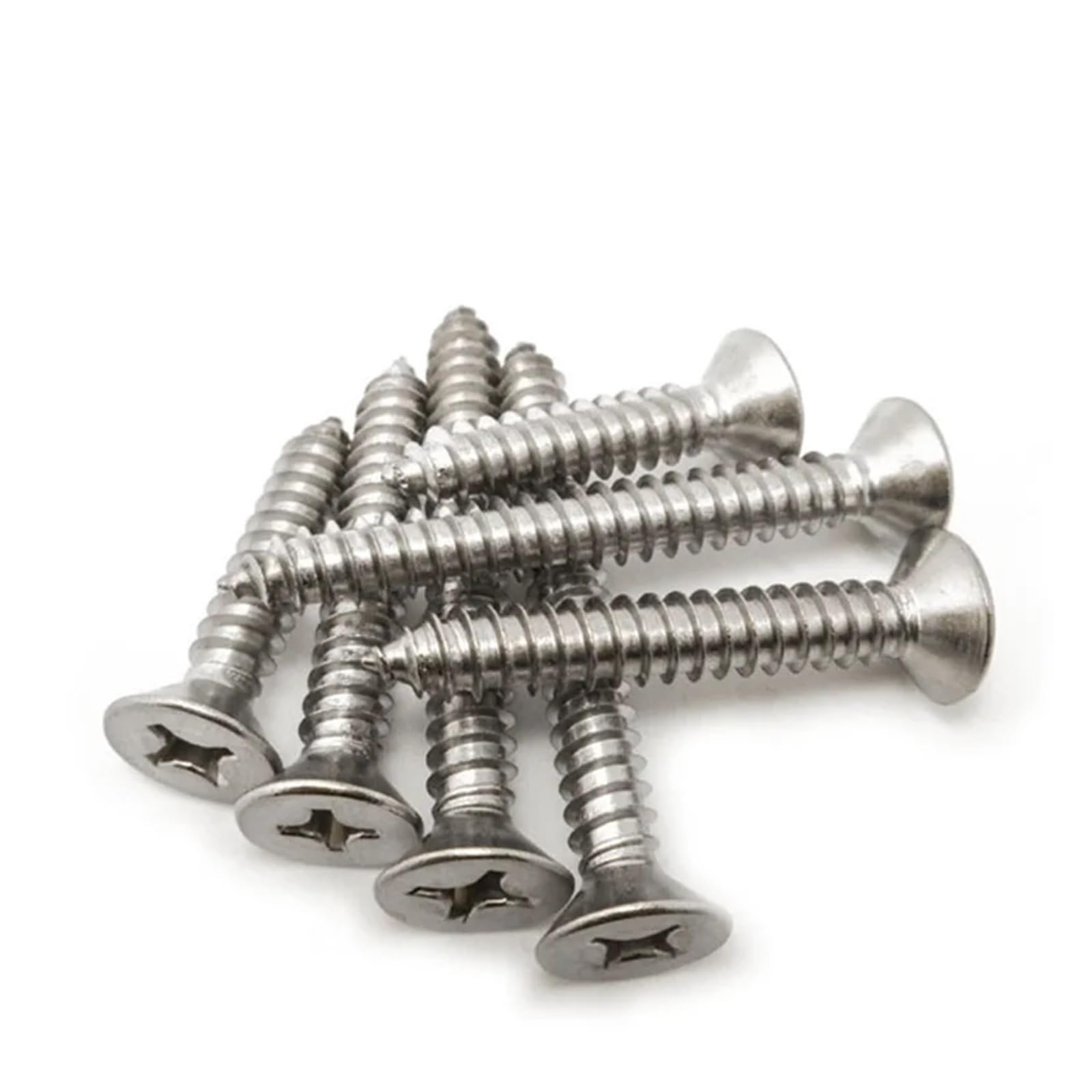 540-teiliges M3 M4 M5 Blechschrauben-Set mit Flachkopf KA GB846 Kreuzschlitz-Senkkopf-Holzschrauben-Sortiment aus Edelstahl
