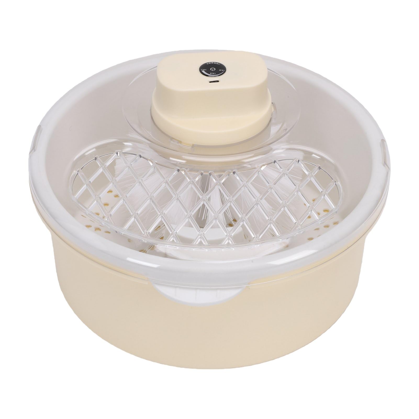 Essoreuse à Salade 4L, Laveuse-sécheuse à Fruits avec Panier Passoire | Batterie 1200 MAh, Rechargeable, Portable, pour Baies Vertes