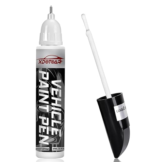 White Car Paint Touch Up Pen, Color Accurate Touch Up Paint for Cars, Professional Automotive Paint Scratch Repair, Lasting Auto Scratch Remover, Quick Drying, Easy to Use, Safe and Non-toxic