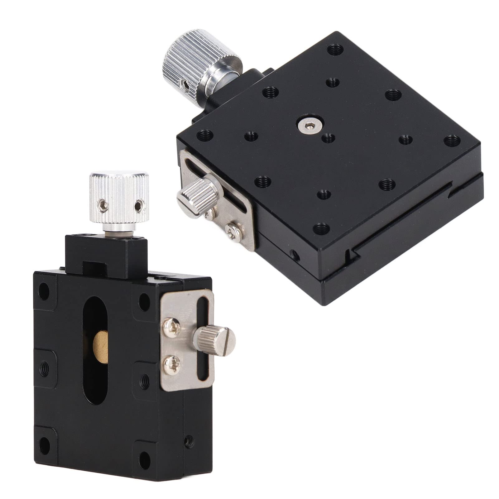 Spostamento Assi X, tavola Scorrevole di precisione con Scala Graduata, Guida a Coda di Rondine con avanzamento a Vite per Un Movimento Stabile, Slitta in Ottone (40x40 mm)