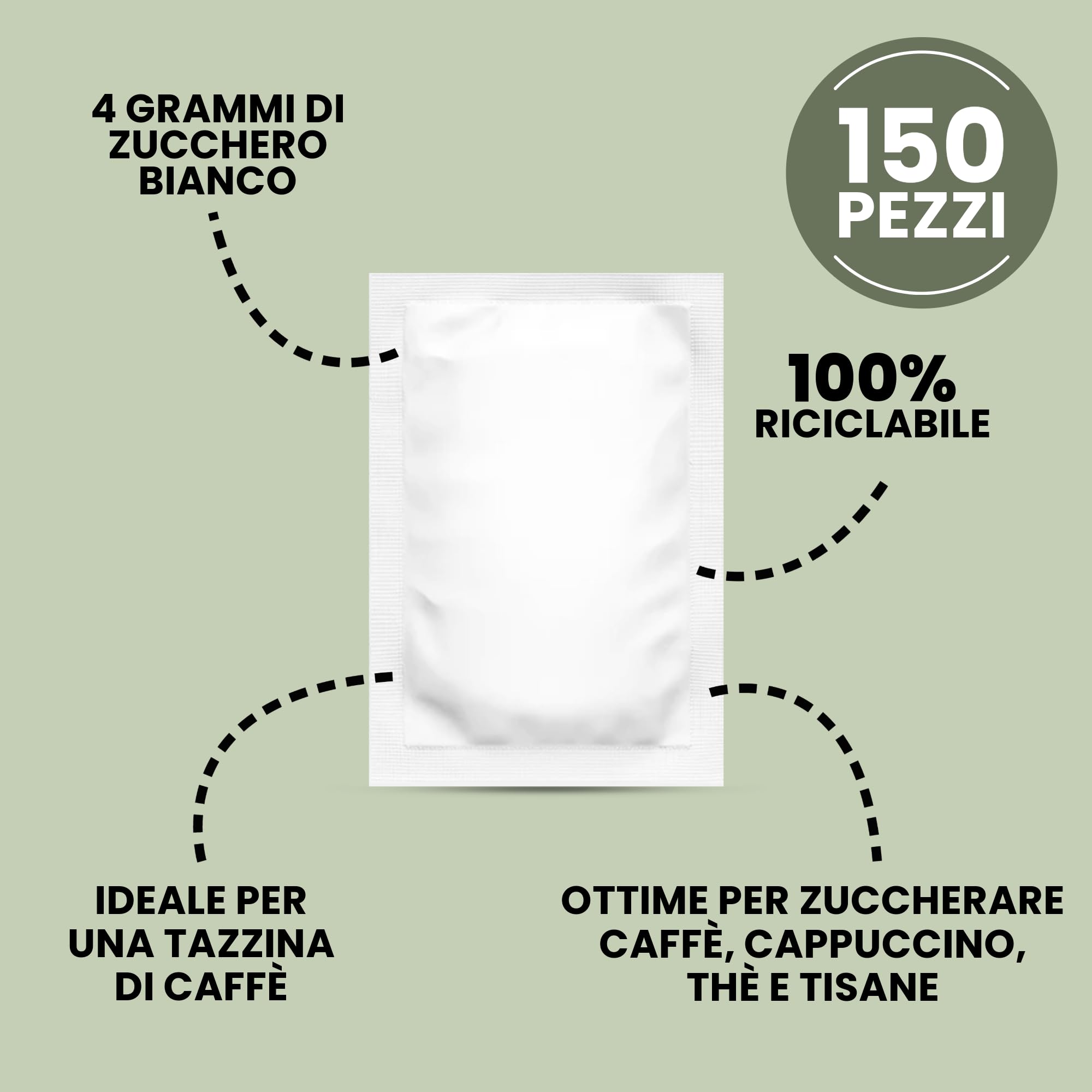 cubex professional Kit Caffè 450 Pezzi Formato da 150 Bicchierini in Cartoncino riciclabili da 75 ml, 150 Bustine di Zucchero e 150 Palettine in Legno 9 cm