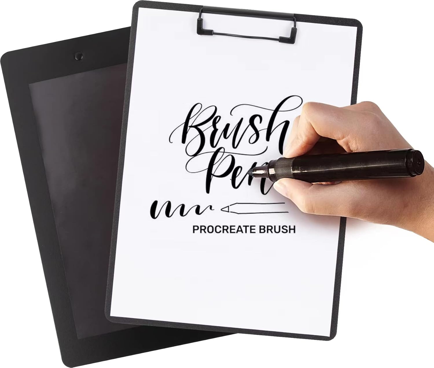 Rammos Magnetic Clipboards 2 Packs Black Clip Board with Magnetic 12.3" x 8.9" Clipboard for Office Classroom Home Refrigerator(Black)