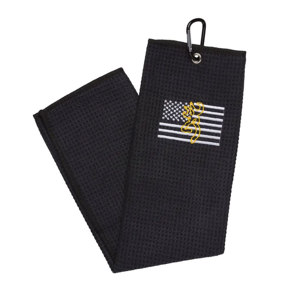 Browning 30078999 Towel,Browning Team,Black/Flag