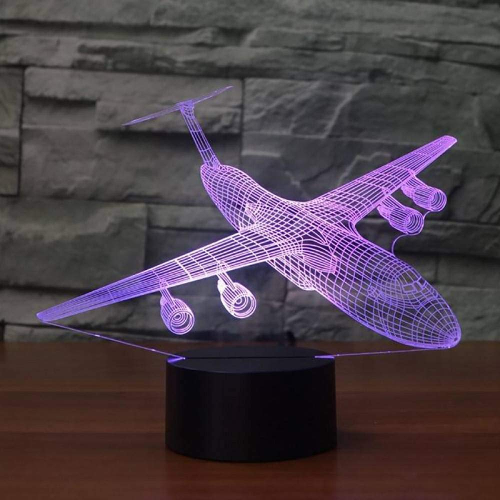 Amazon.co.jp : LONGJUAN-C 間接照明 飛行機の3Dイリュージョンランプ