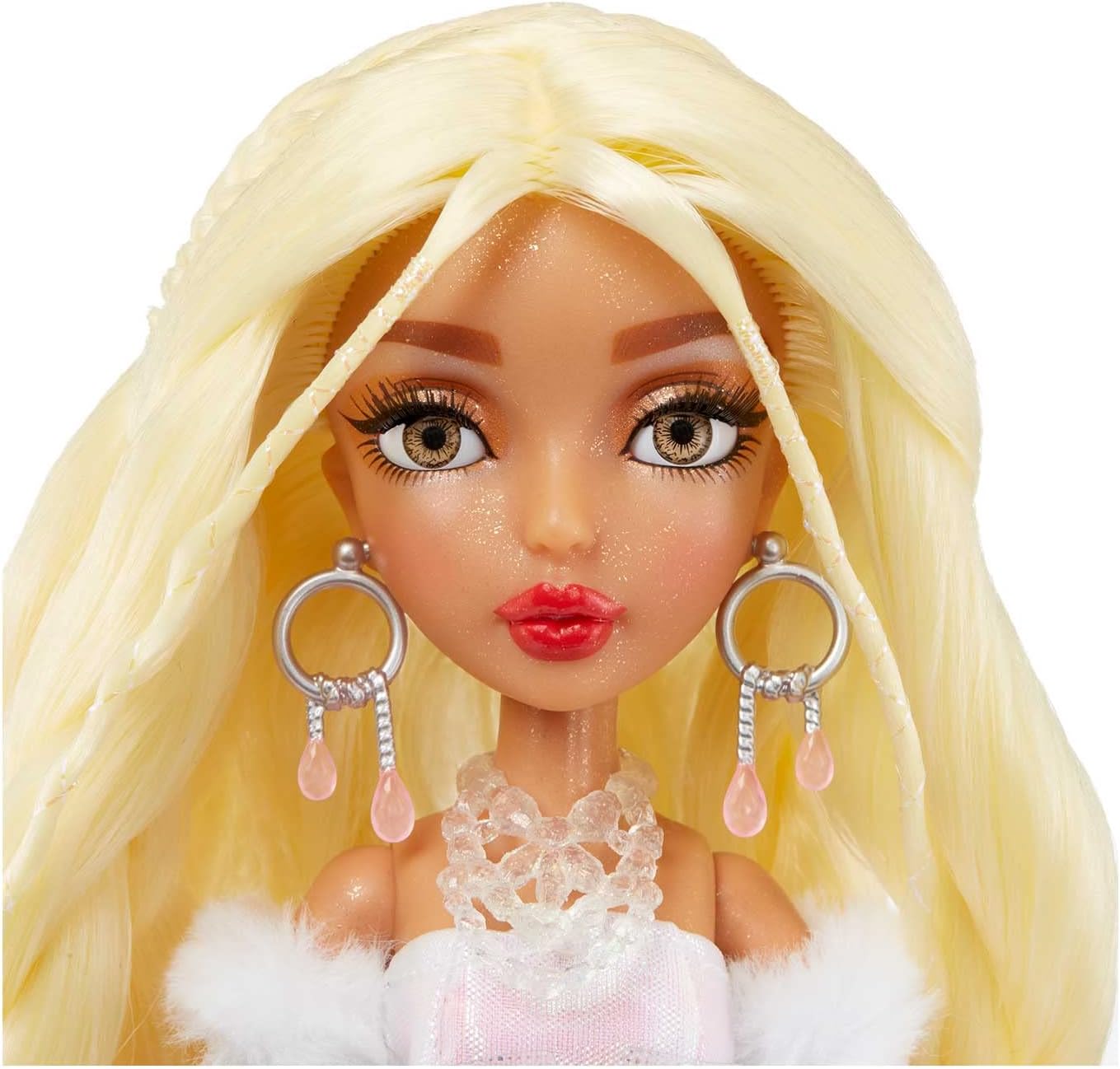 MERMAZE MERMAIDZ™ Winter Waves Gwen™ Mermaid Fashion Doll with Color Change Fin, Glitter-Filled Tail and Accessories 13.5 Inch