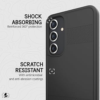 Pelican Protector - Samsung Galaxy S24 Plus Case [6.7] [16ft MIL-STD Drop Protection] [Wireless Charging] Phone Case for Samsung Galaxy S24 Plus - Slim, Rugged Cover w/Anti Scratch Tech - Black