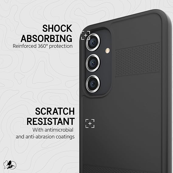 Pelican Protector - Samsung Galaxy S24 Plus Case [6.7] [16ft MIL-STD Drop Protection] [Wireless Charging] Phone Case for Samsung Galaxy S24 Plus - Slim, Rugged Cover w/Anti Scratch Tech - Black