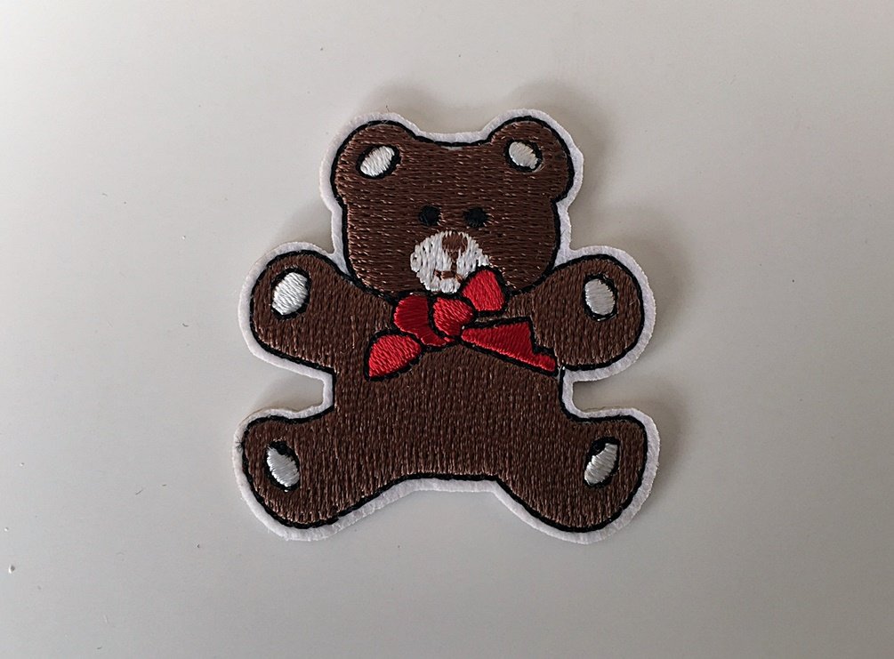 Make It Magical Crafts & Gifts Brown Teddy Bear Iron On Sew On Embroidered Badge Applique Motif Patch