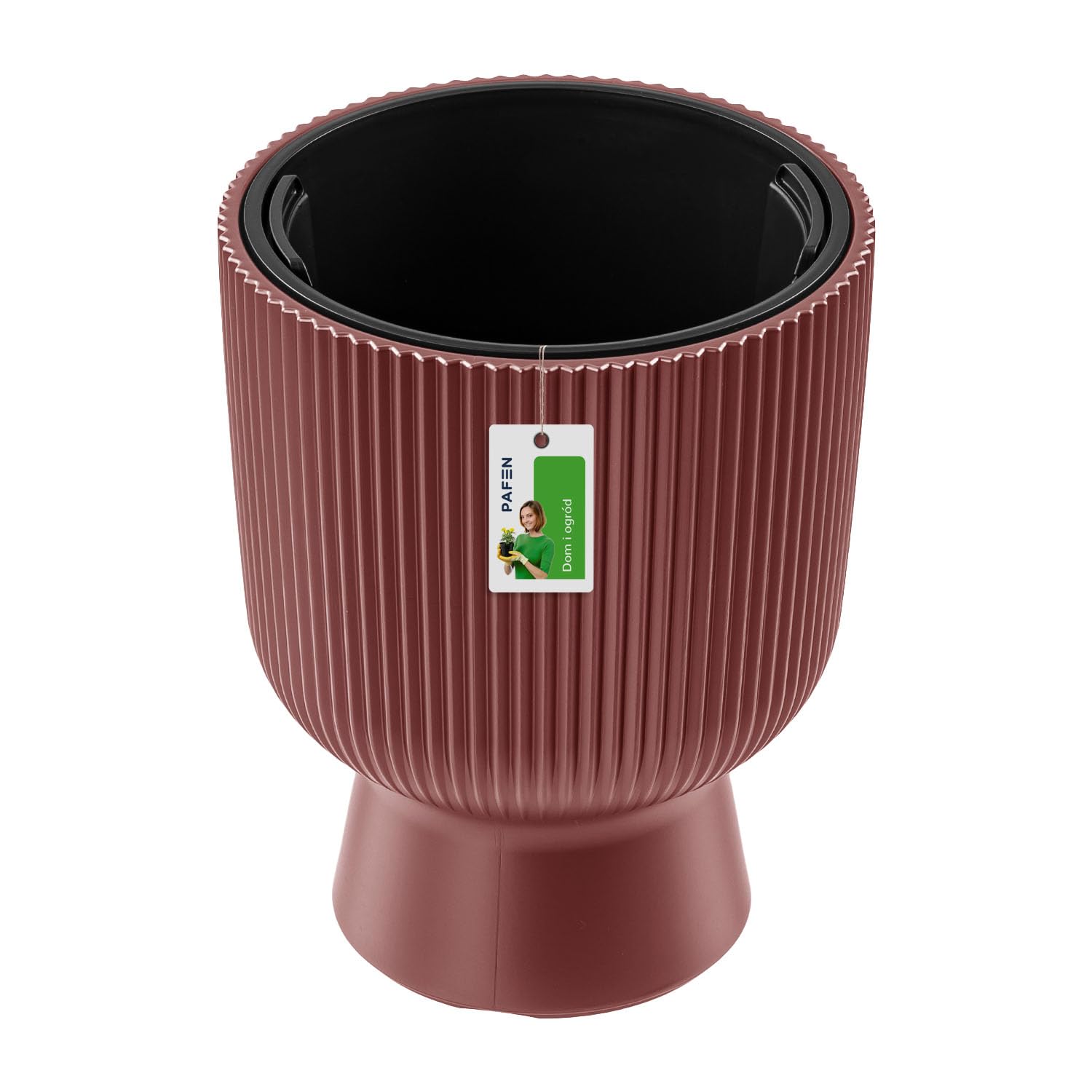 Prosperplast Milly Vaso Da Fiori Design Cilindrico – Marsala – Ø 239 Mm – Resistente Gelo E UV – Con Inserto - 4