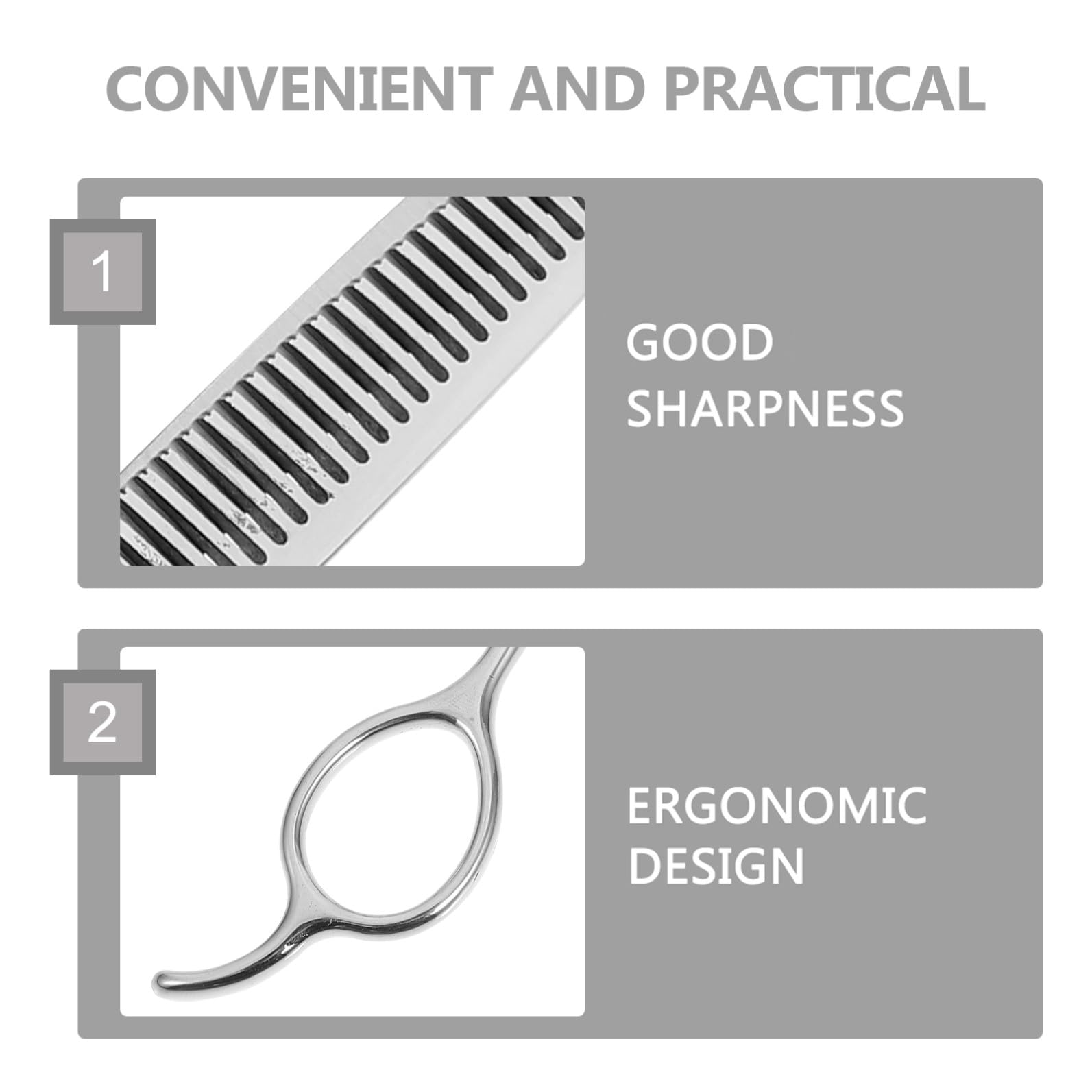 Tijeras y Mango Creativo de Acero Inoxidable para Cortar Pelo Zurdo 2piezas Diseño Ergonómico Ideales para Uso Profesional y Amateur