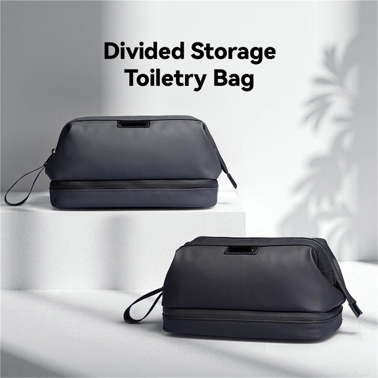 Borsa da viaggio for uomo, organizer for articoli toeletta, beauty case - Custodia durevole for prodotti essenziali for la cura personale Beauty Case da Viaggio(GRAY)
