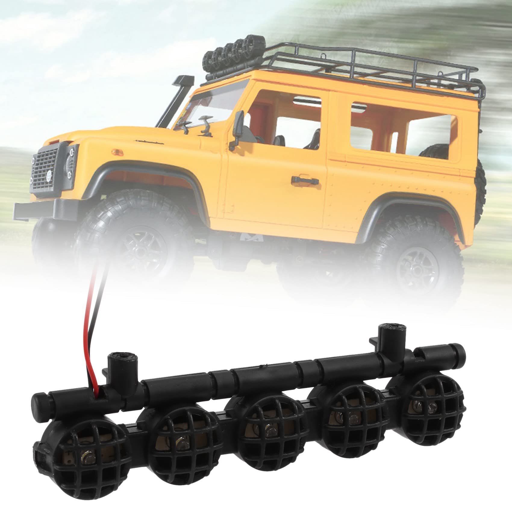 Borimend RC Car Roof Lamp LED Light Bar for MN D90 D99S MN98 MN99S MN-90 1/12 RC Car Upgrade Parts, Black - Image 2