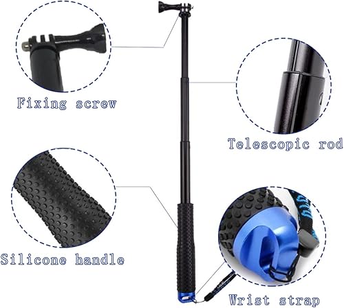 Miniatura 3 de VVHOOY Arnés de pecho para selfie stick compatible con GoPro Hero 12 11 10 9 8 7 6 5, AKASO EK7000, Brave 4, V50, Dragon Touch Action Camera