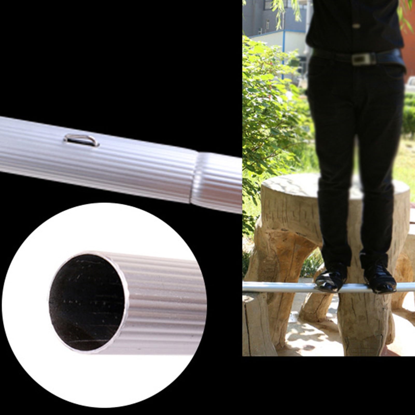 Palo de extensión telescópico de aluminio alimentado por agua para limpiar paneles solares y sistemas fotovoltaicos, longitud ajustable de 1 a 12 m