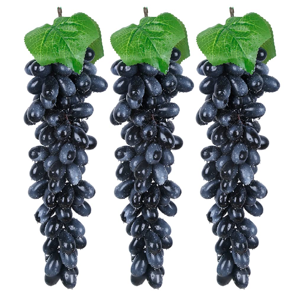URFEDAFalse Grapes Simulation Fruit Lifelike Artificial Grapes, False Fruits Lifelike Grapes Set Simulation Delicious Grapes for Home Decorations Kitchen Party Decoration Photography