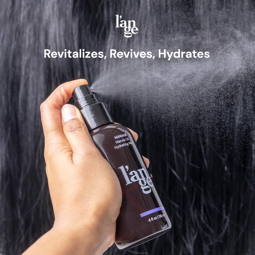 L'ANGE HAIR Marula Oil Hydrating Mist | Hair Oil for Frizzy Hair | Reduces Frizz & Flyaways | Hair Serum for Dry Hair | Locks in Moisture & Shine | Lightweight Hydrating Hair Oil Spray for Smooth Hair