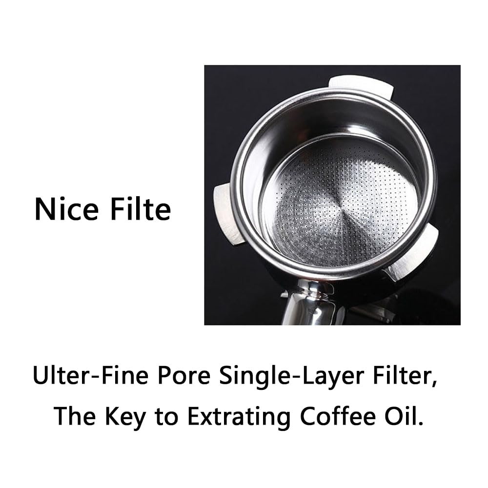 Portafiltro da caffè senza fondo da 54 mm, filtro per caffè riutilizzabile a doppio beccuccio, manico a tre orecchie, per macchina da caffè 870 880 (tipo B)