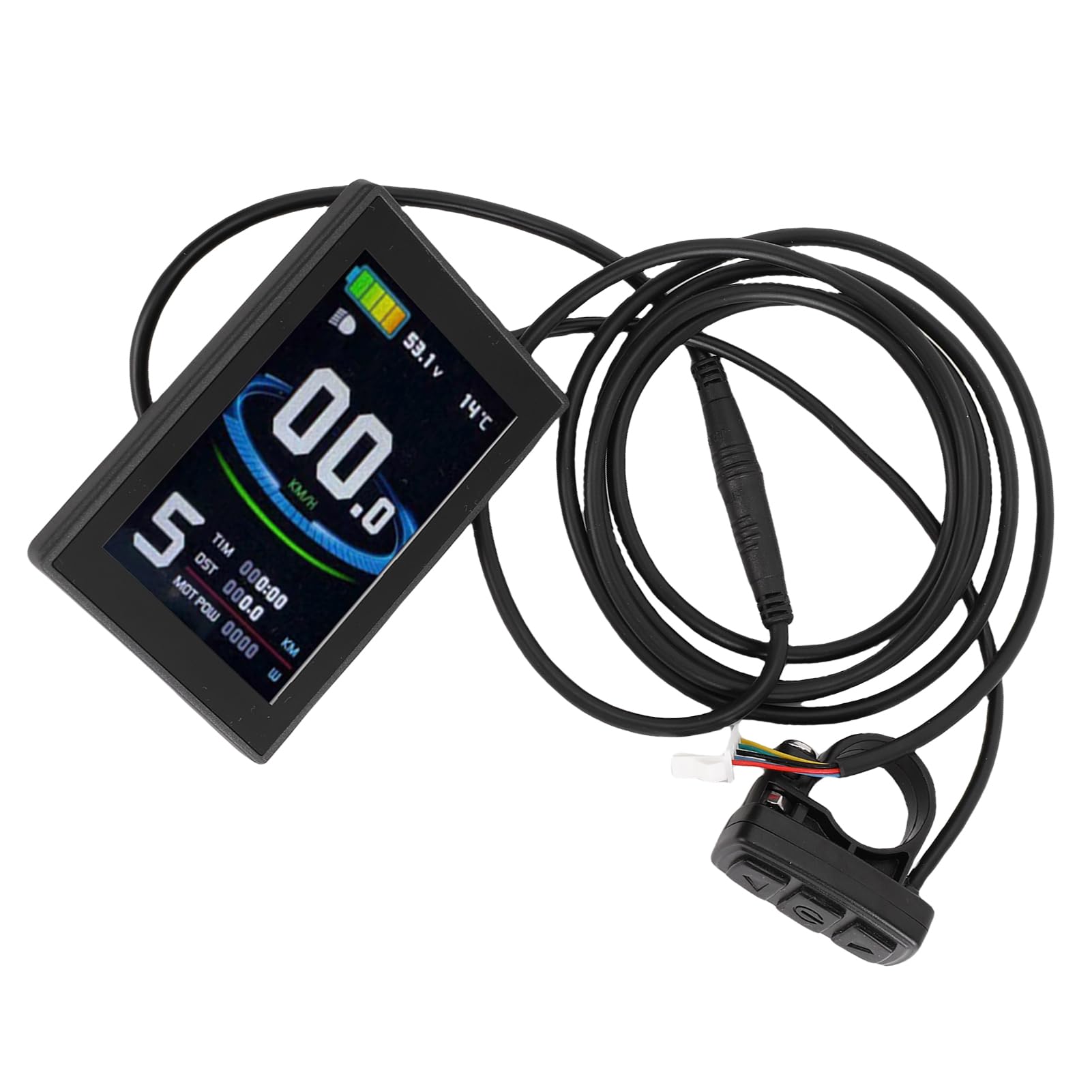 Naroote Uniwersalny Miernik do Hulajnogi Elektrycznej, Wyświetlacz LCD do Hulajnogi, Panel Sterowania ze Złączem SM i USB, Idealny Modyfikacji Rowerów Górskich