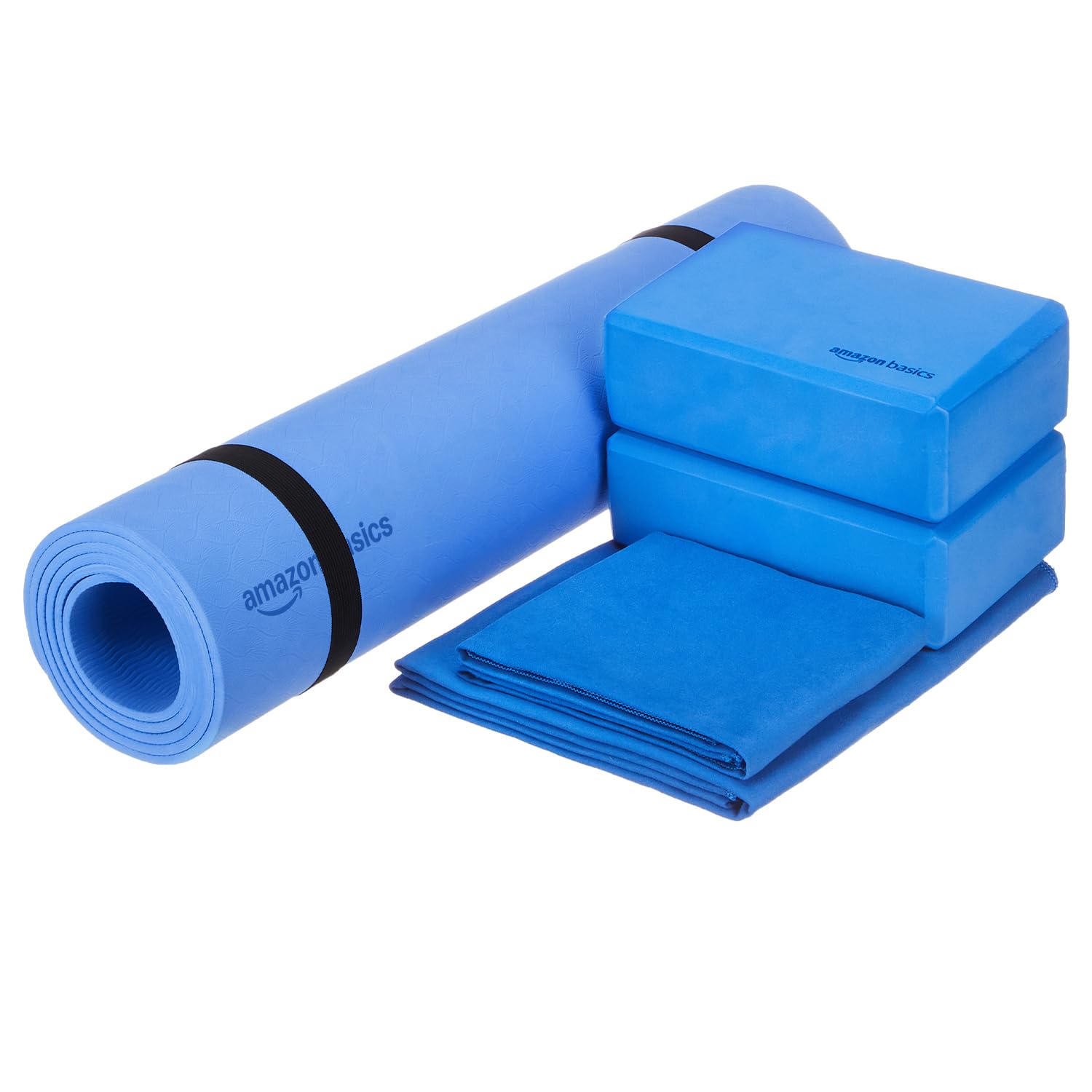 Amazon Basics TPE Yoga Mat | 6 mm Thick | Non-Slip Grippy Surface | Lightweight & Durable Rubber-Like Material | Floor Protection | Ideal for Yoga, Pilates, Stretching & Fitness | 180 x 61 cm | Blue-image-33
