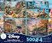 Ceaco Thomas Kinkade The Disney Collection 4 in 1 Multipack Puzzles (500 Piece Each)