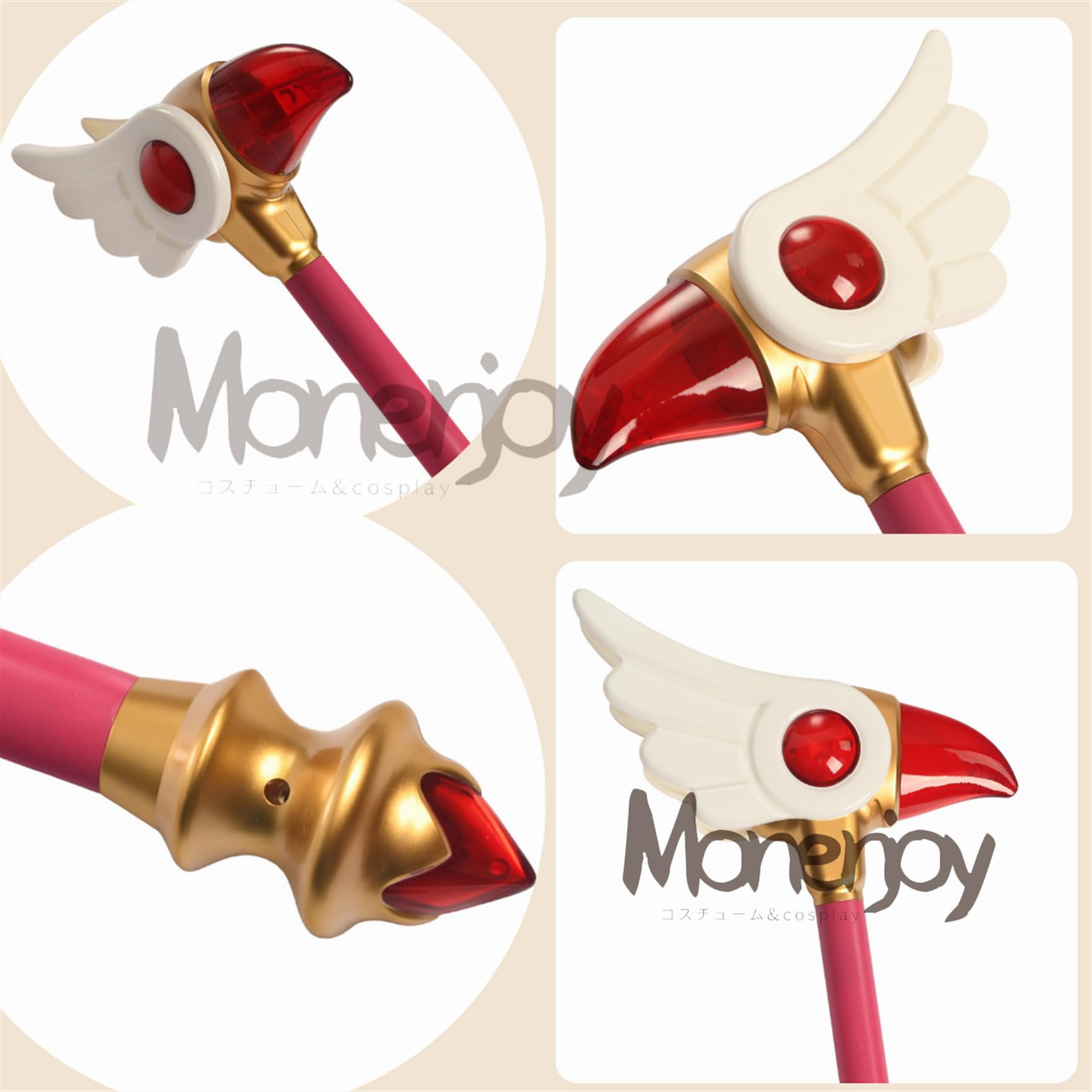 Amazon.co.jp: Monenjoy 魔法の杖 封印の杖 透明感 星の杖 85cm クリア