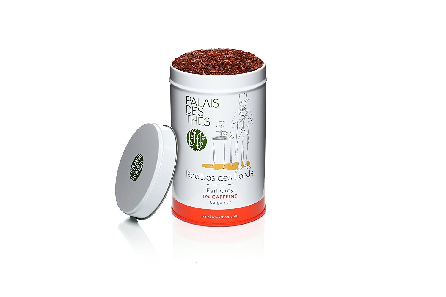Palais des Thés, ROOIBOS DES LORDS, Rooibos d'Afrique du Sud, Sans théine, Notes zestées de bergamote, Boîte métal 100g
