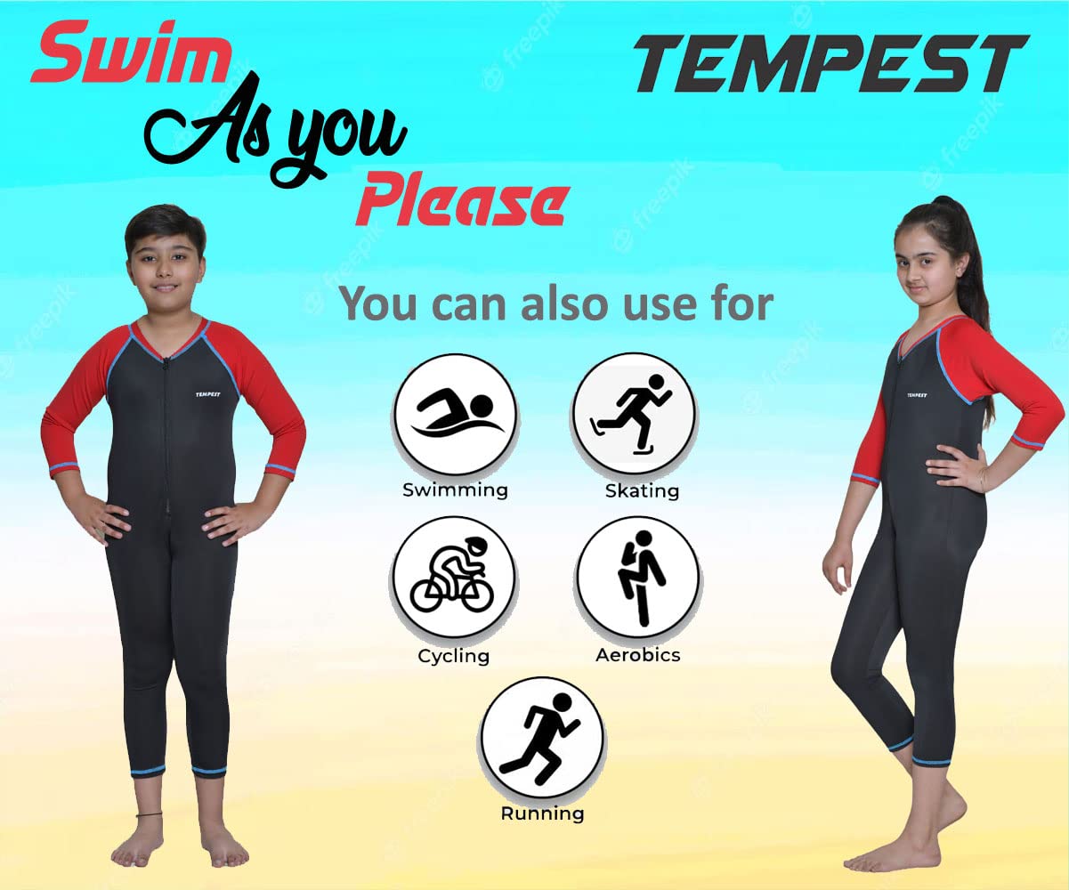 Tempest Boy's Swimming Suit | Shorts | Costume (Red, 15 Years - 16 Years) 2