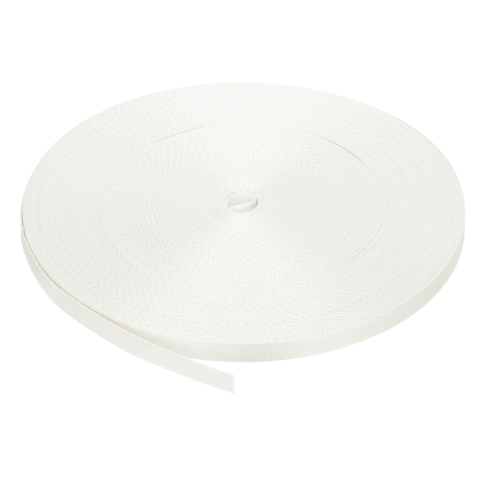 MECCANIXITY Nylon Webbing Strap Flat 5/8 Inch 50 Yards Milky White for Outdoor DIY Gear Repair, Backpack, Luggage-Rack, Crafts