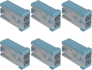 EPLZON 20A 32V Mini Slotted Automotive MCASE Shaped Cartridge Fuse Kit(Pack of 6pcs,20A)