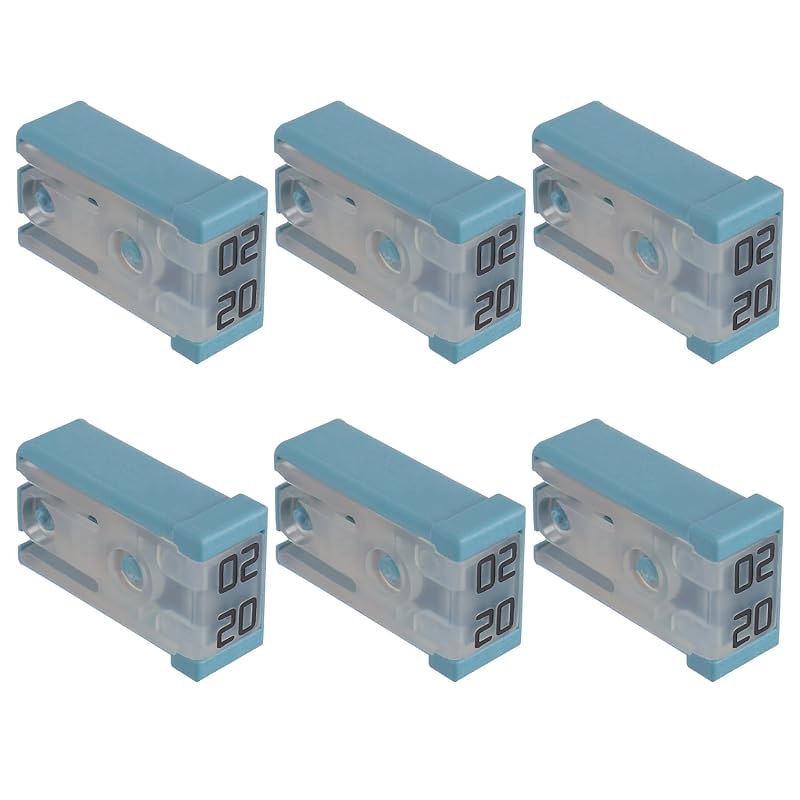 Fusível automotivo tipo cartucho MCASE 20 A 32 V EPLZON com ranhuras – Kit com 6 unidades