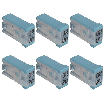 20A 32 V مصغرة مشقوق السيارات MCASE على شكل خرطوشة فيوز KitPack من 6 قطع،20 A