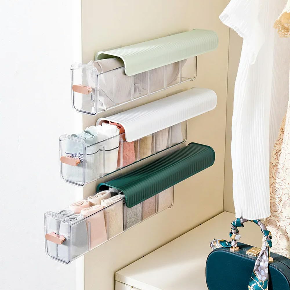 ZBDP 1 szt. bielizna domowa organizer szuflada push-pull design z pokrywą pyłoszczelna bielizna skarpetki tajne przechowywanie