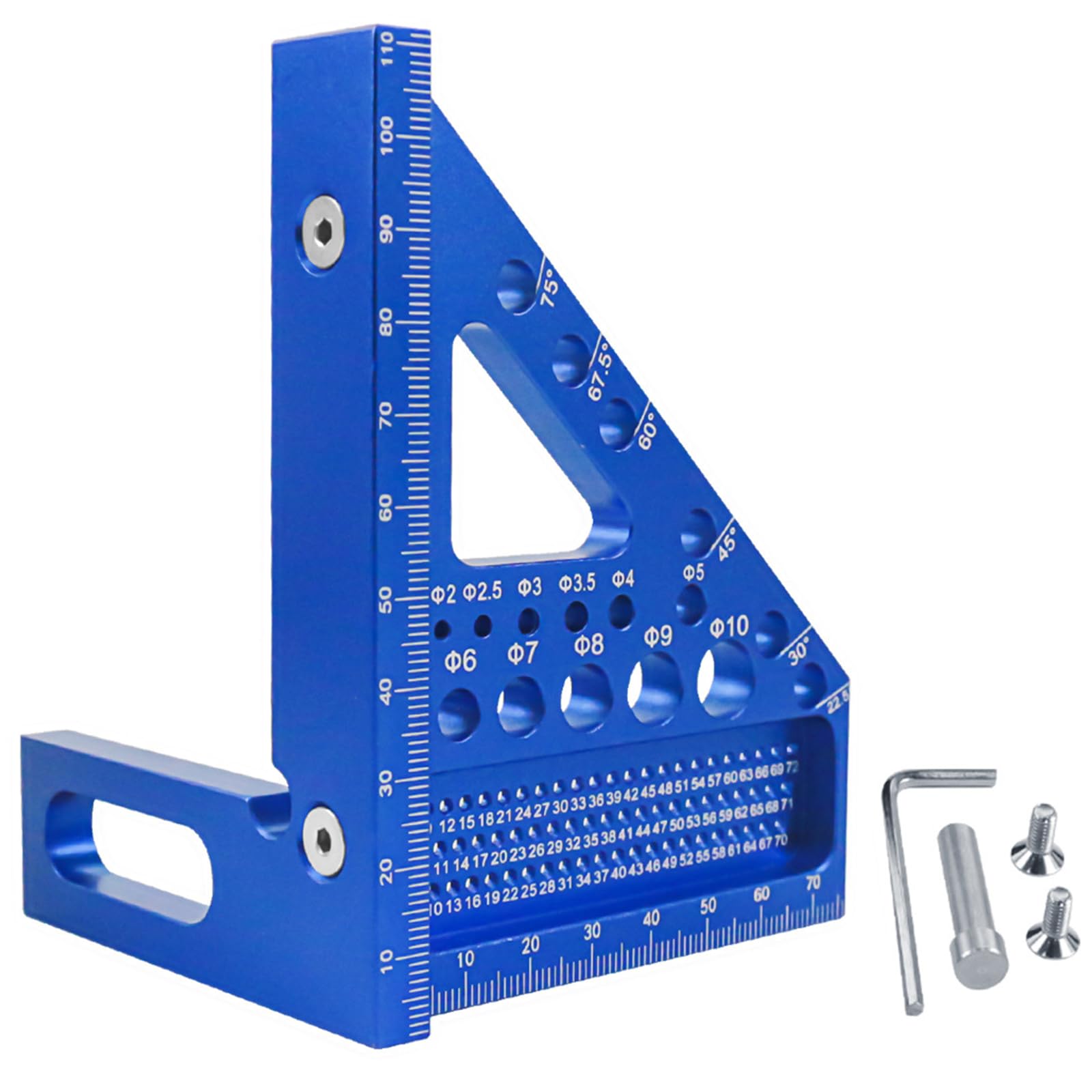Aluminum Triangles Ruler 45° / 90° Woodworking Square Protractors 3D Multi Angles Measuring Tool Woodworking Square Protractor