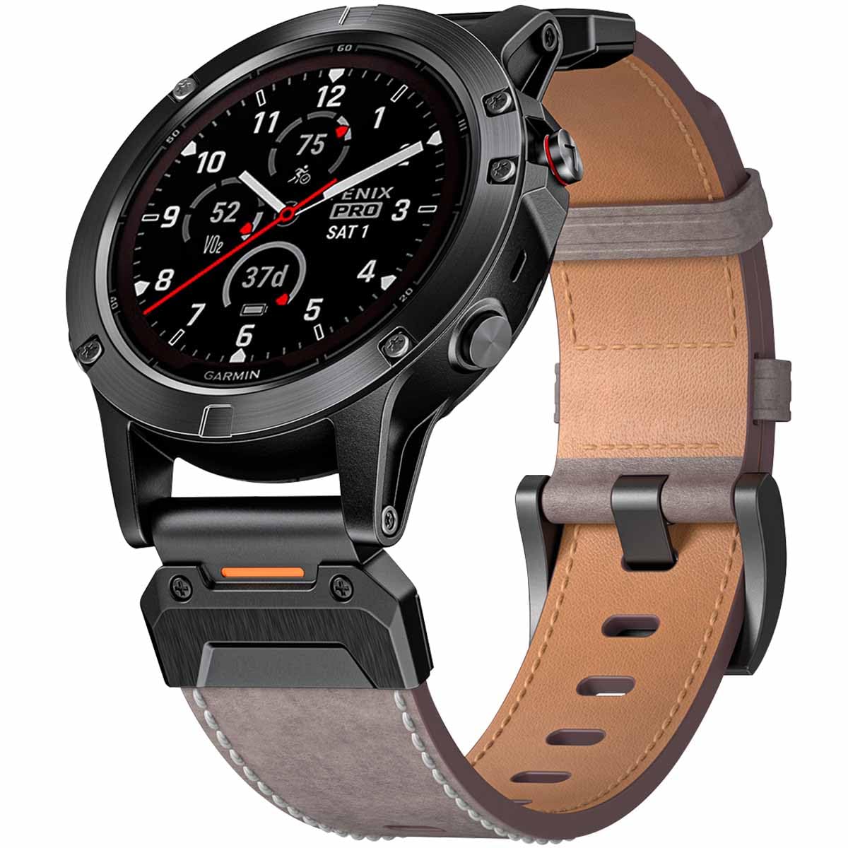 Genuine Leather Ultra Bands 22mm 26mm Designed for Garmin Fenix 8 47mm 51MM/Fenix 5/Fenix 6/Fenix 7/Fenix 5X Plus/Fenix 3/Fenix 6X Pro, Quick Fit