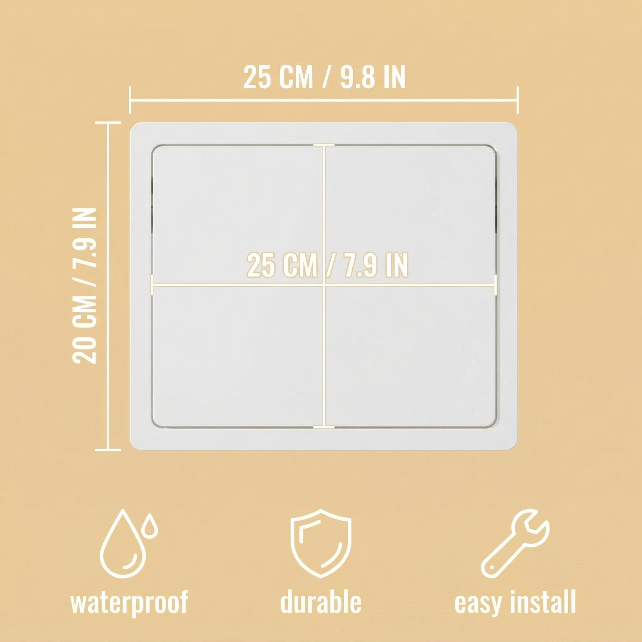 HAGNA 1 Pezzi Copertura Quadro Elettrico, Copricontatore Da Interno Arredo, Quadro Elettrico Copertura For Contatore Di Luce Scatola Distribuzione Contatore Flip Nascondi (A,25X20Cm)