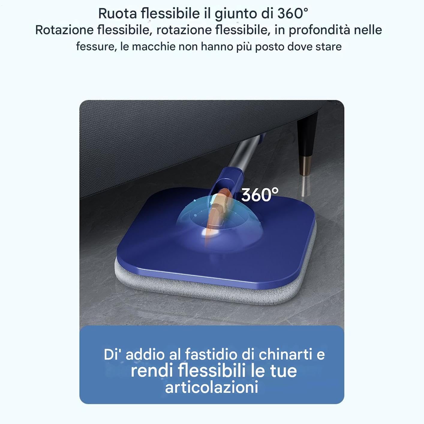 Juego De Fregona Giratoria Y Cubo Mango Ajustable con Empuñadura | De Limpieza Con Fregona Giratoria Y Cubo Para Suelos de Madera Cocina Sala de Estar Comedor Apartamento Sótano