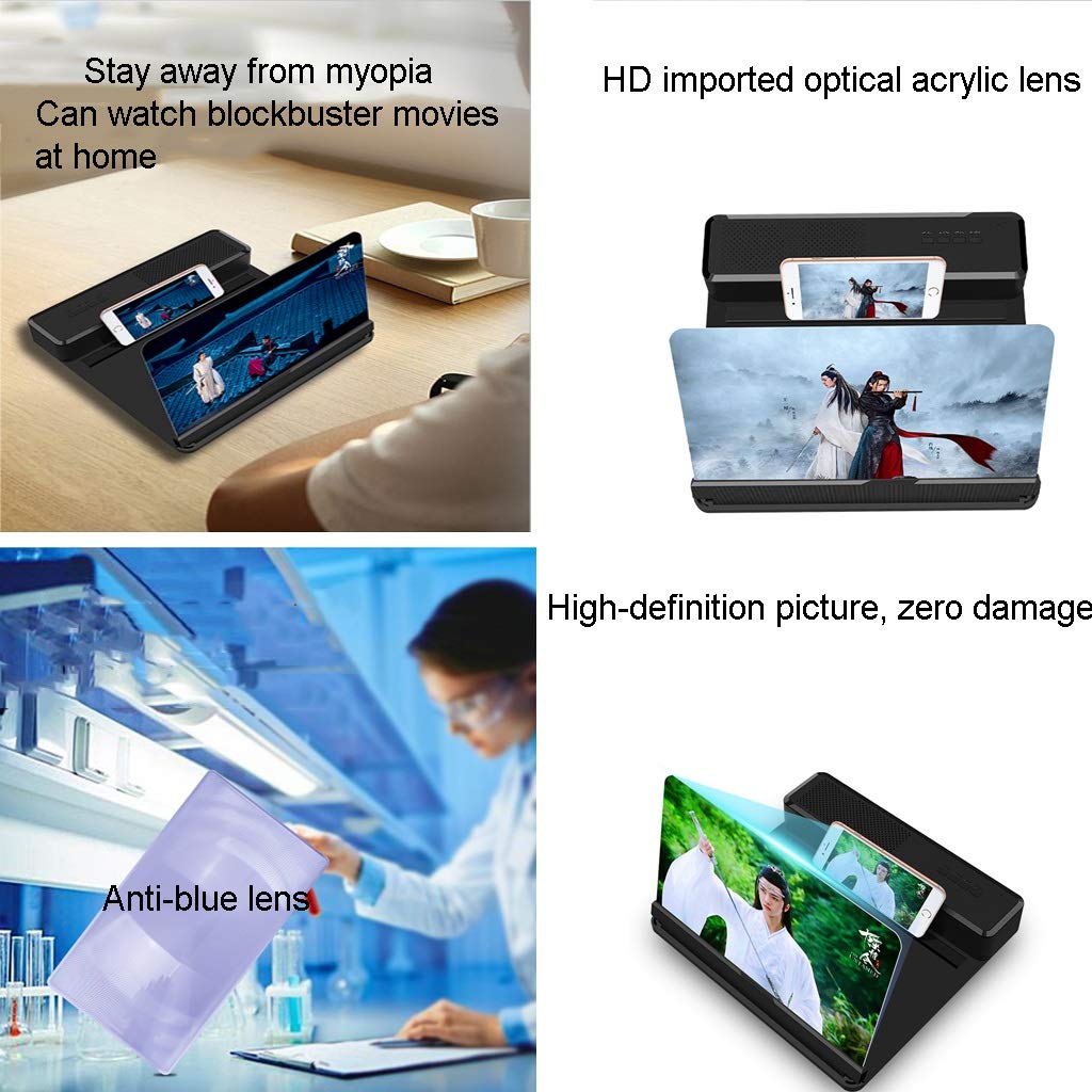 Telefoonscherm Vergrootglas - 25,8 x 18 x 1 cm mobiele telefoon scherm projector | Opvouwbaar ontwerp mobiele telefoon vergrootprojector scherm | Versterker voor reizen, zakenreis, thuis, slaapzaal Telefoonscherm Vergrootglas - 25,8 x 18 x 1 cm mobiele telefoon scherm projector | Opvouwbaar ontwerp mobiele telefoon vergrootprojector scherm | Versterker voor reizen, zakenreis, thuis, slaapzaal