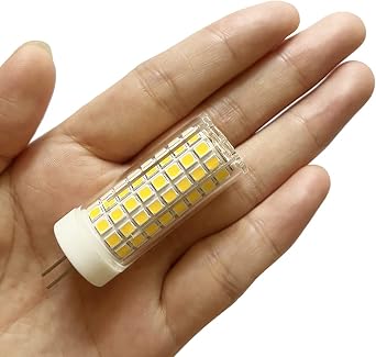 G4 LED Light Bulbs 10W 1000LM Bi-Pin Base 110V 120V Daylight 6000K Crystal Candle Lamp,102-2835 SMD,Dimmable,Corn Light for Under Counter, Cabinet, Chandelier, Home Lighting,6 Pack (White)