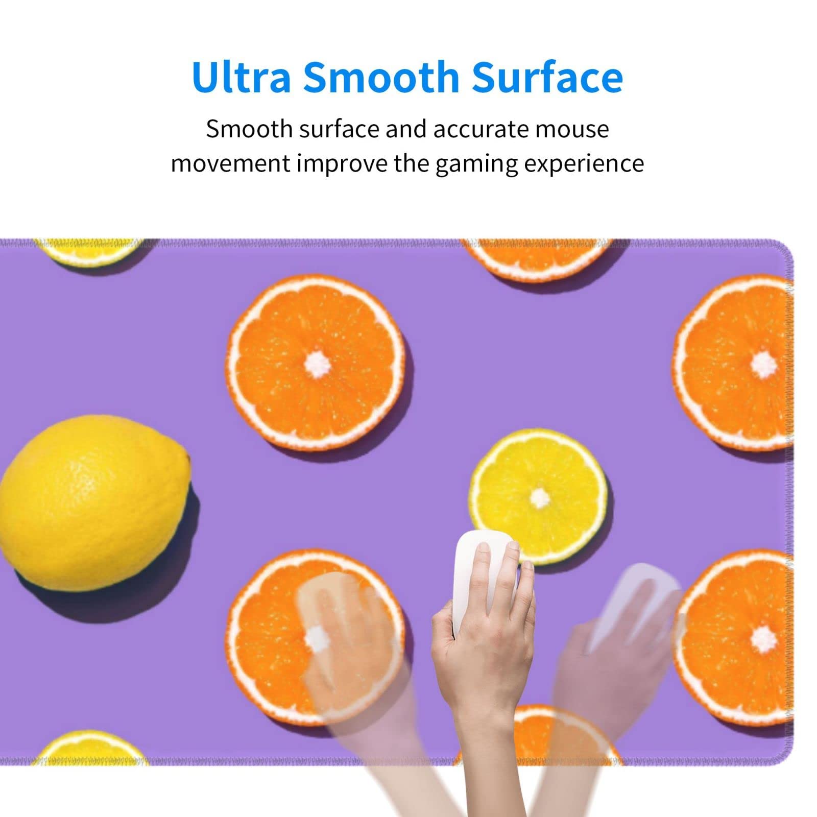 Yellow Lemon and Orange Large Gaming Mouse Pad 31.5 x 11.8in Keyboard ...