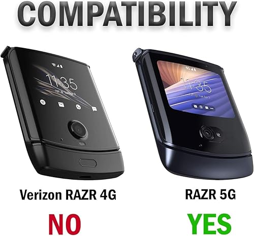 Miniatura 2 de Funda para Motorola RAZR 5G Flip Phone, funda protectora a prueba de golpes para Motorola Moto RAZR 5G Flip Phone (2020) XT2071 (rosa)