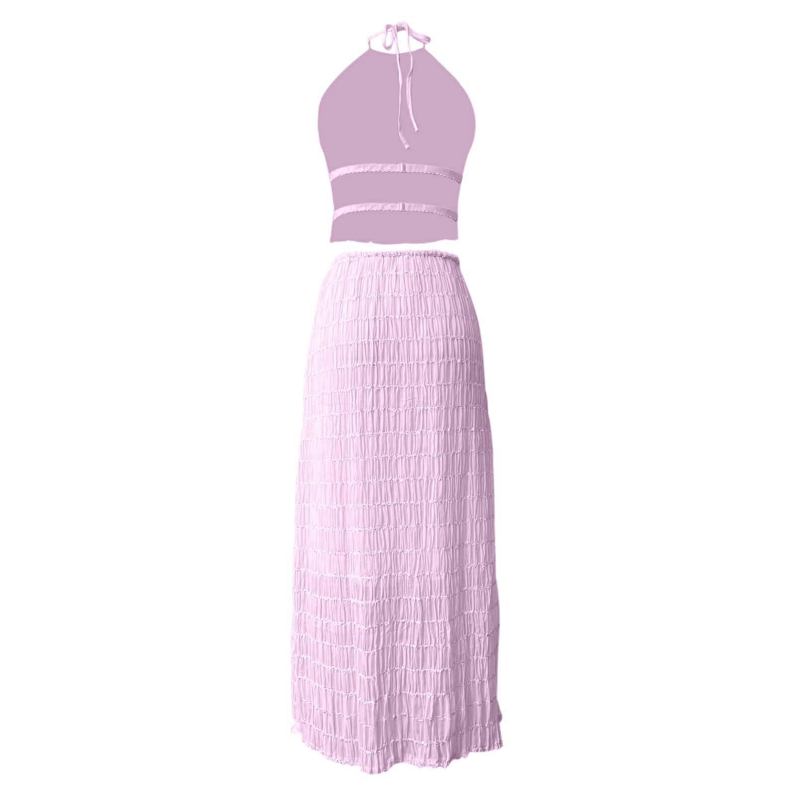 Vestido de verano 2026 elegante de gasa plisada con cuello y cuentas de madera para mujer, vestido de invitada de boda, vestido de fiesta