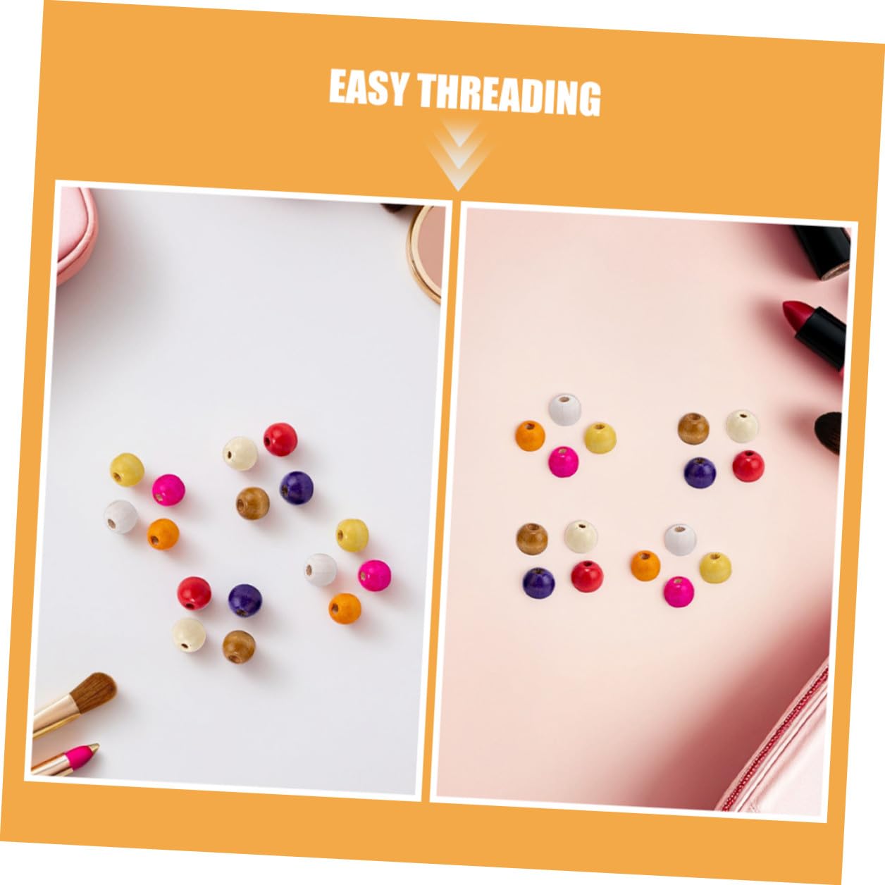 Cuentas de Madera Naturales Redondas Hechas Mano Cuentas Espaciadoras para Joyería Bricolaje y Manualidades Suministros para Hacer Pulseras Collares y Guirnaldas Color Aleatorio