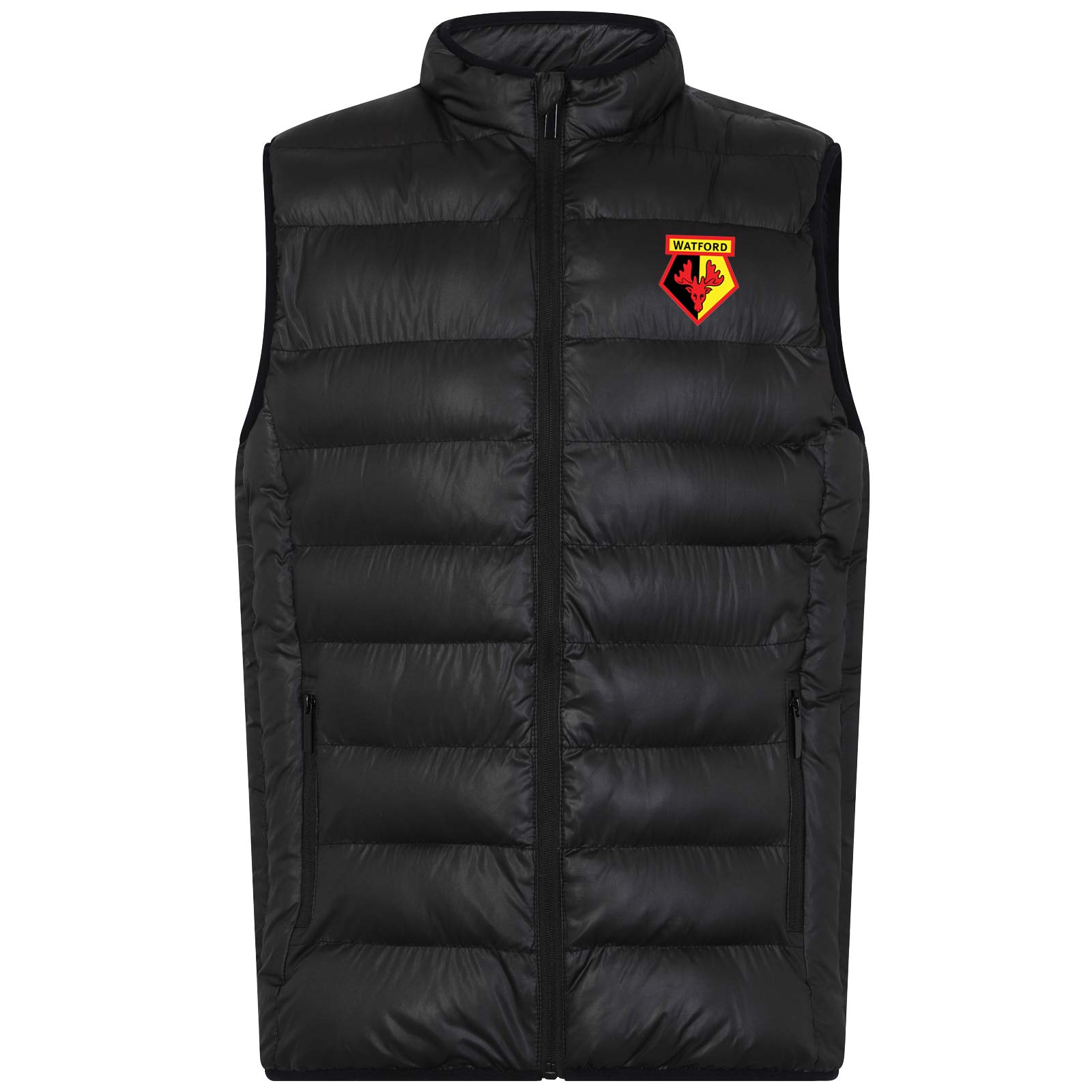 Watford FC Official Soccer Gift Mens Padded Body Warmer Jacket Gilet
