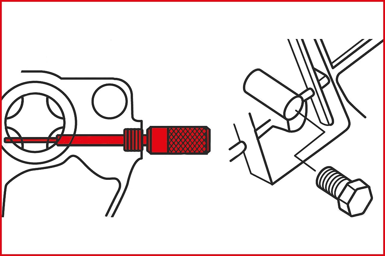 KS Tools 400.2525 Juego de herramientas de reglaje de motores para Honda, 5 pzs