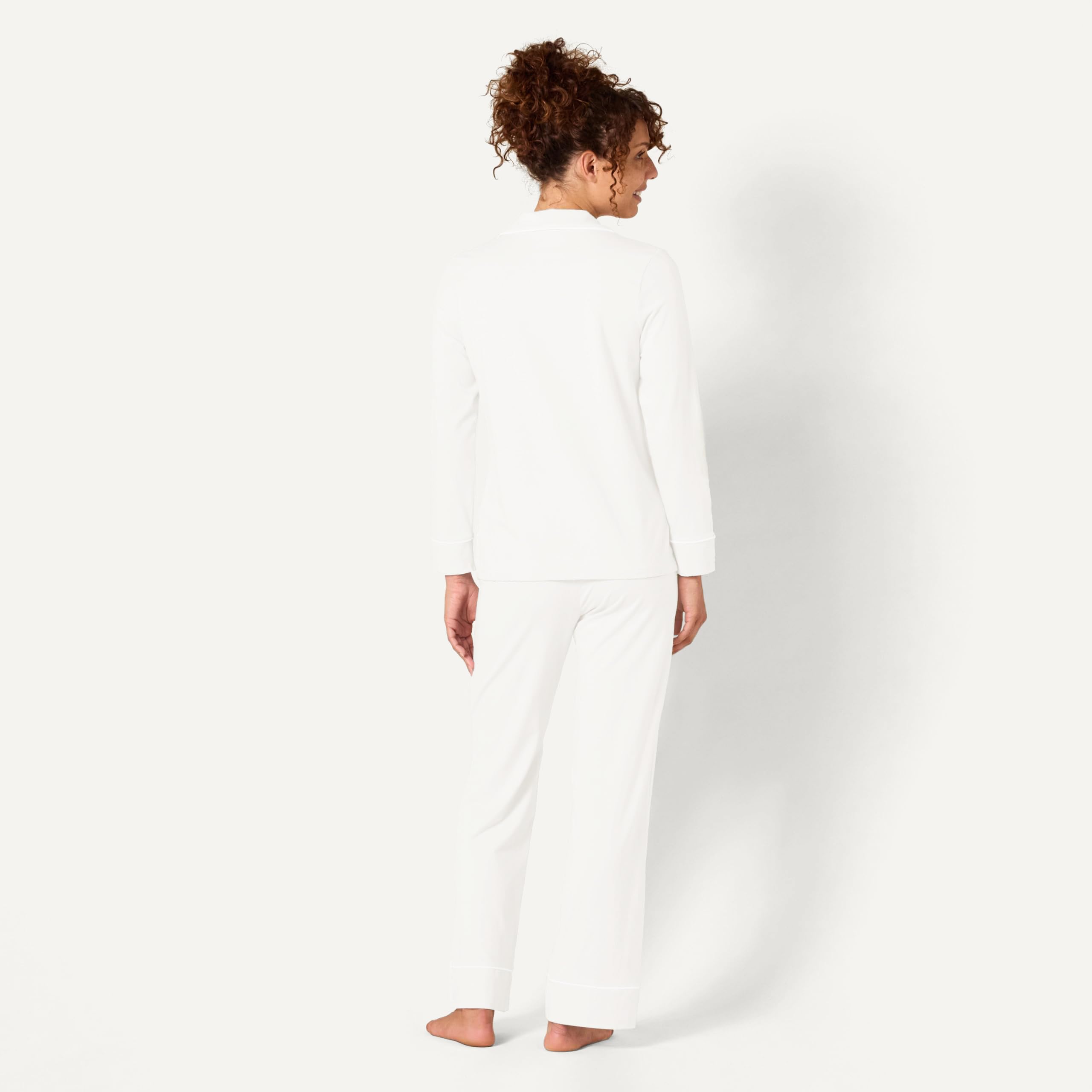 Amazon Essentials Conjunto de Pija con Camisa de Manga Larga y Pantalón Largo en Modal y Algodón Mujer