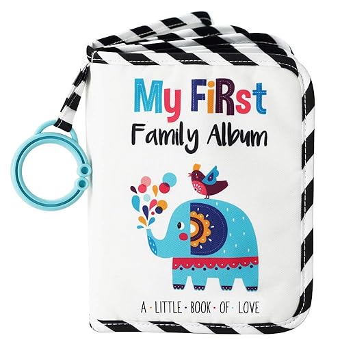 Urban Kiddy™ Mi Primer Álbum Familiar del Bebé | Juego de Regalo de Libro de Tela Fotográfico Suave para Recién Nacidos, Niños Pequeños y Niños