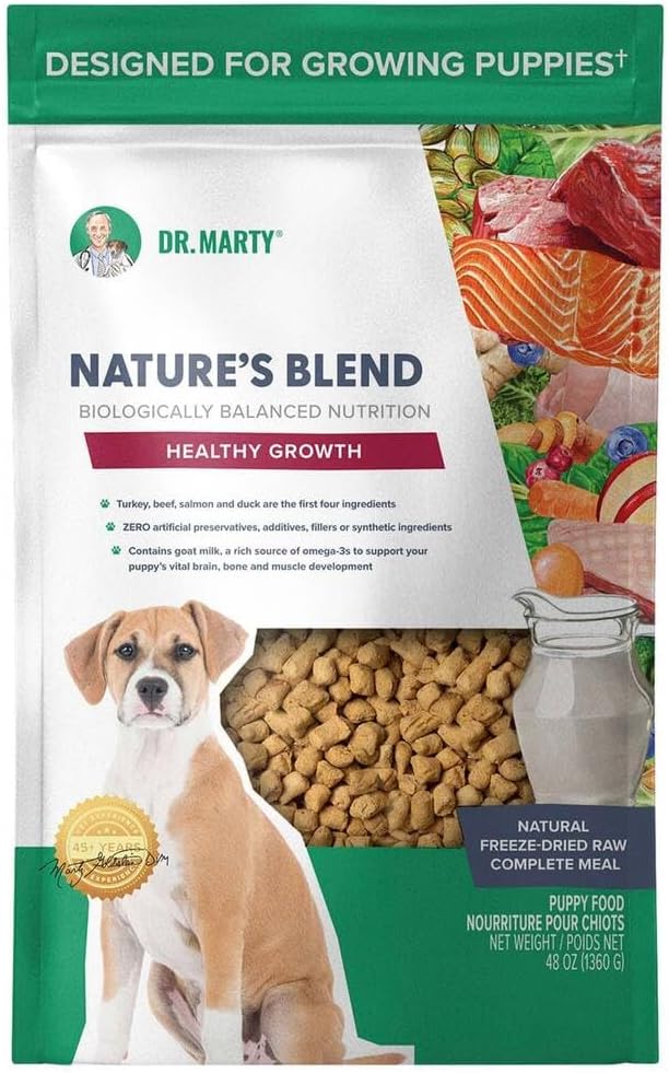 Dr. Marty Nature's Blend Healthy Growth for Puppies Freeze Dried Raw Dog Food 48 oz
