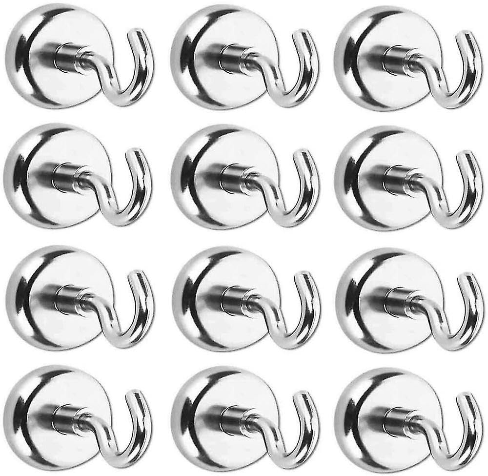 JOYHAPPST 12pcs Magnetic Hooks, Extra Strong Magnet,for Ceiling